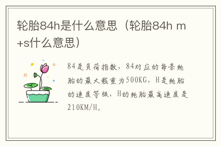 轮胎84h是什么意思（轮胎84h m+s什么意思）