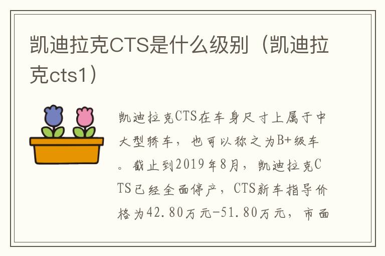 凯迪拉克CTS是什么级别（凯迪拉克cts1）