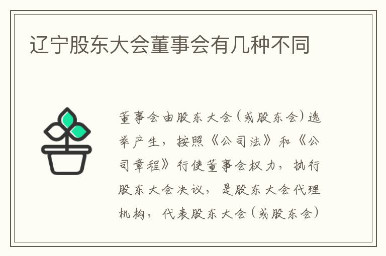 辽宁股东大会董事会有几种不同