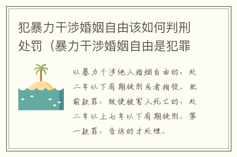 犯暴力干涉婚姻自由该如何判刑处罚（暴力干涉婚姻自由是犯罪吗）