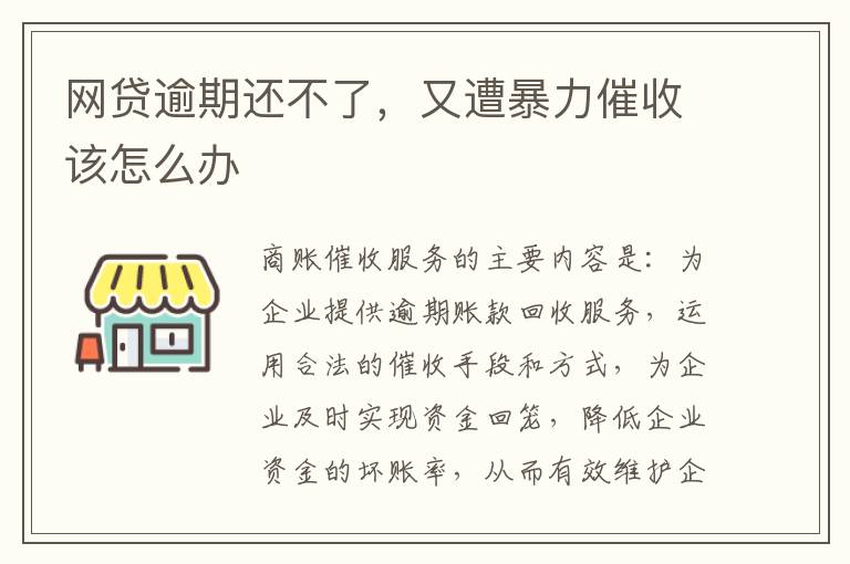 网贷逾期还不了，又遭暴力催收该怎么办