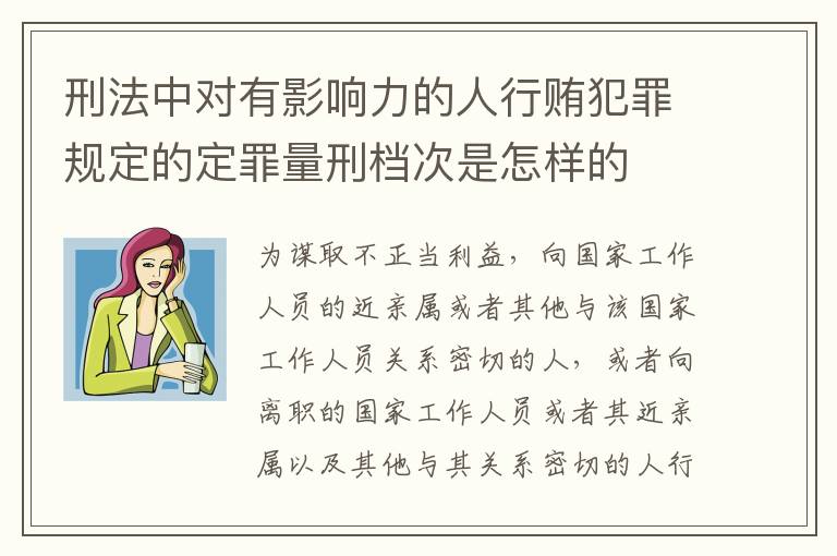 刑法中对有影响力的人行贿犯罪规定的定罪量刑档次是怎样的