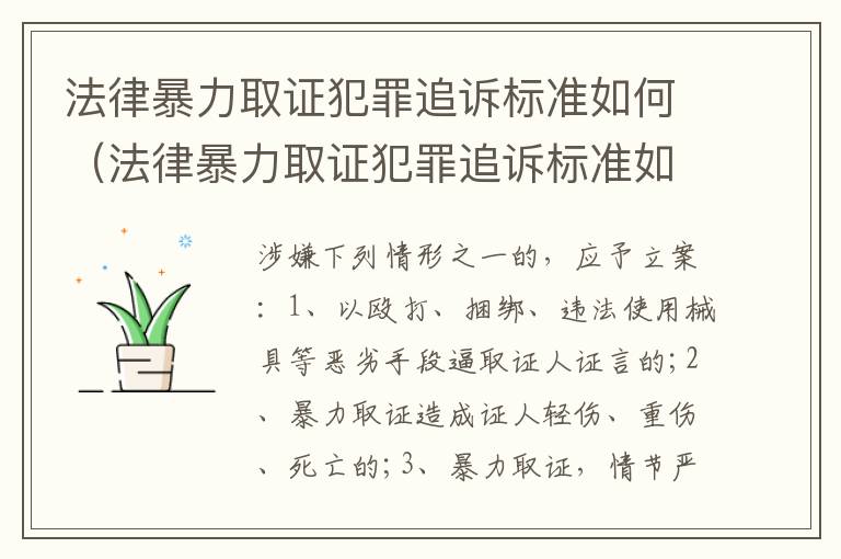 法律暴力取证犯罪追诉标准如何（法律暴力取证犯罪追诉标准如何写）