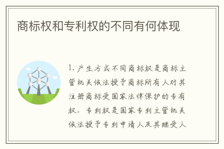 商标权和专利权的不同有何体现