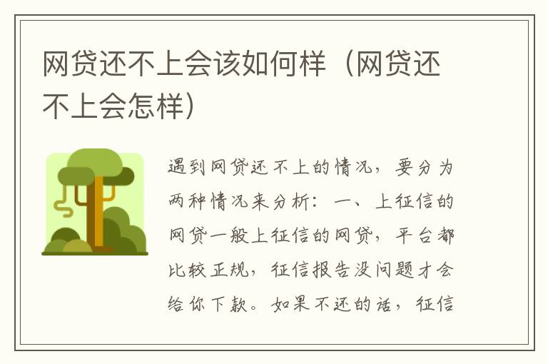 网贷还不上会该如何样（网贷还不上会怎样）