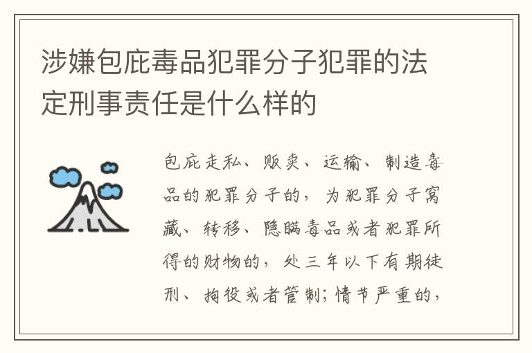 涉嫌包庇毒品犯罪分子犯罪的法定刑事责任是什么样的