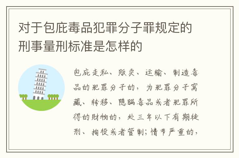 对于包庇毒品犯罪分子罪规定的刑事量刑标准是怎样的