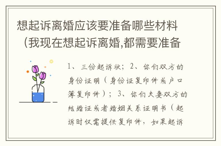 想起诉离婚应该要准备哪些材料（我现在想起诉离婚,都需要准备什么材料）