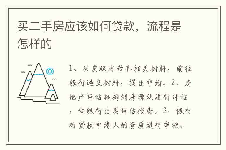 买二手房应该如何贷款，流程是怎样的