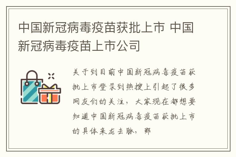 中国新冠病毒疫苗获批上市 中国新冠病毒疫苗上市公司