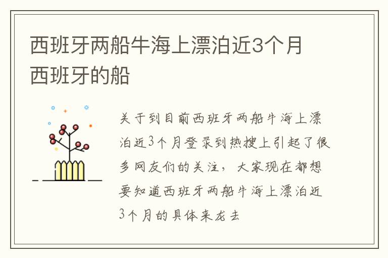 西班牙两船牛海上漂泊近3个月 西班牙的船