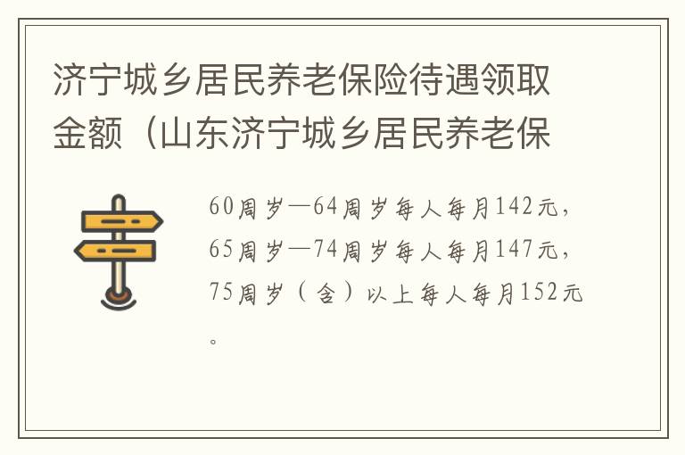 济宁城乡居民养老保险待遇领取金额（山东济宁城乡居民养老保险缴费标准补贴是多少）