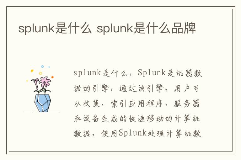 splunk是什么 splunk是什么品牌