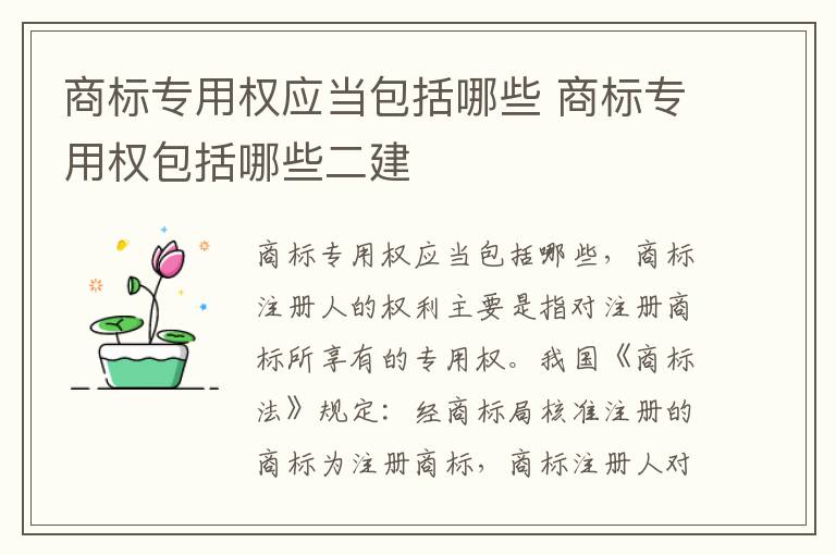 商标专用权应当包括哪些 商标专用权包括哪些二建