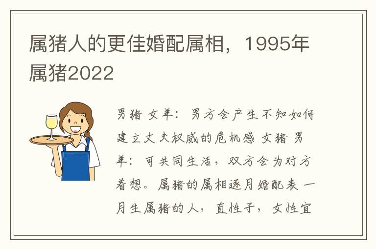 属猪人的更佳婚配属相，1995年属猪2022