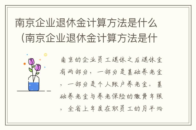 南京企业退休金计算方法是什么（南京企业退休金计算方法是什么呢）