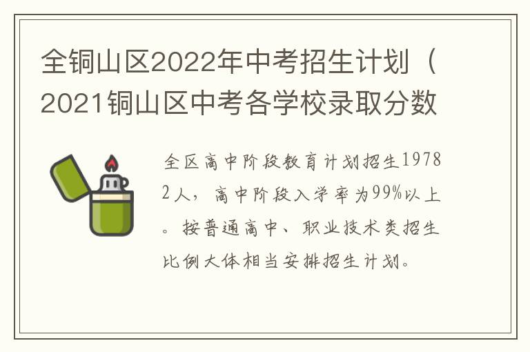 全铜山区2022年中考招生计划（2021铜山区中考各学校录取分数）