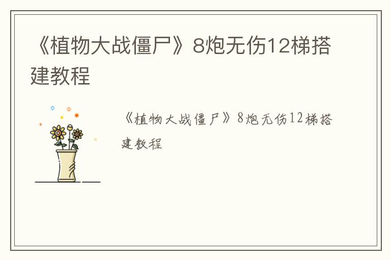 《植物大战僵尸》8炮无伤12梯搭建教程